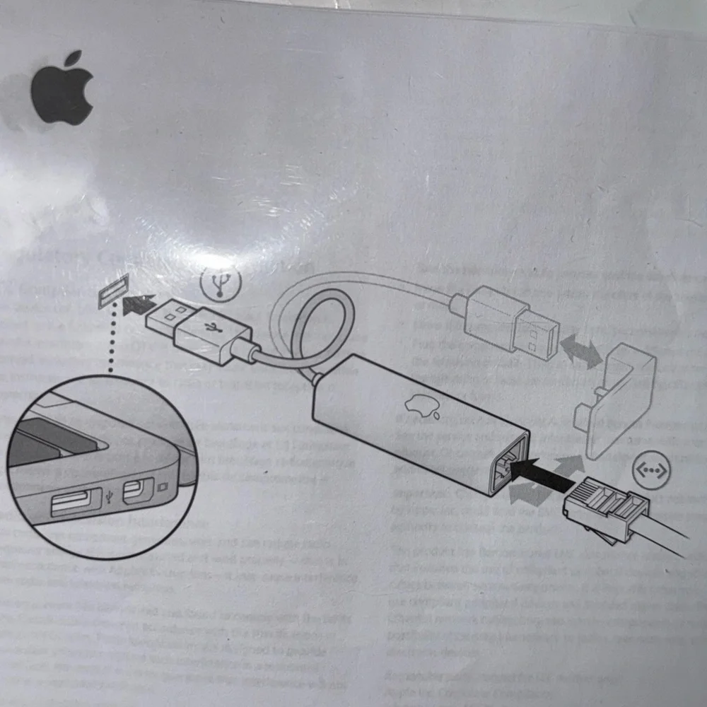 NWOT Apple USB Ethernet Adapter